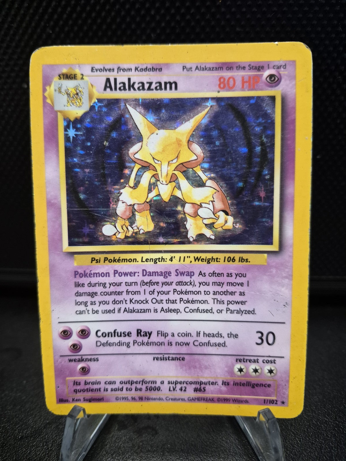 Alakazam 1/102 Pokemon TCG Base Set Holo Rare
