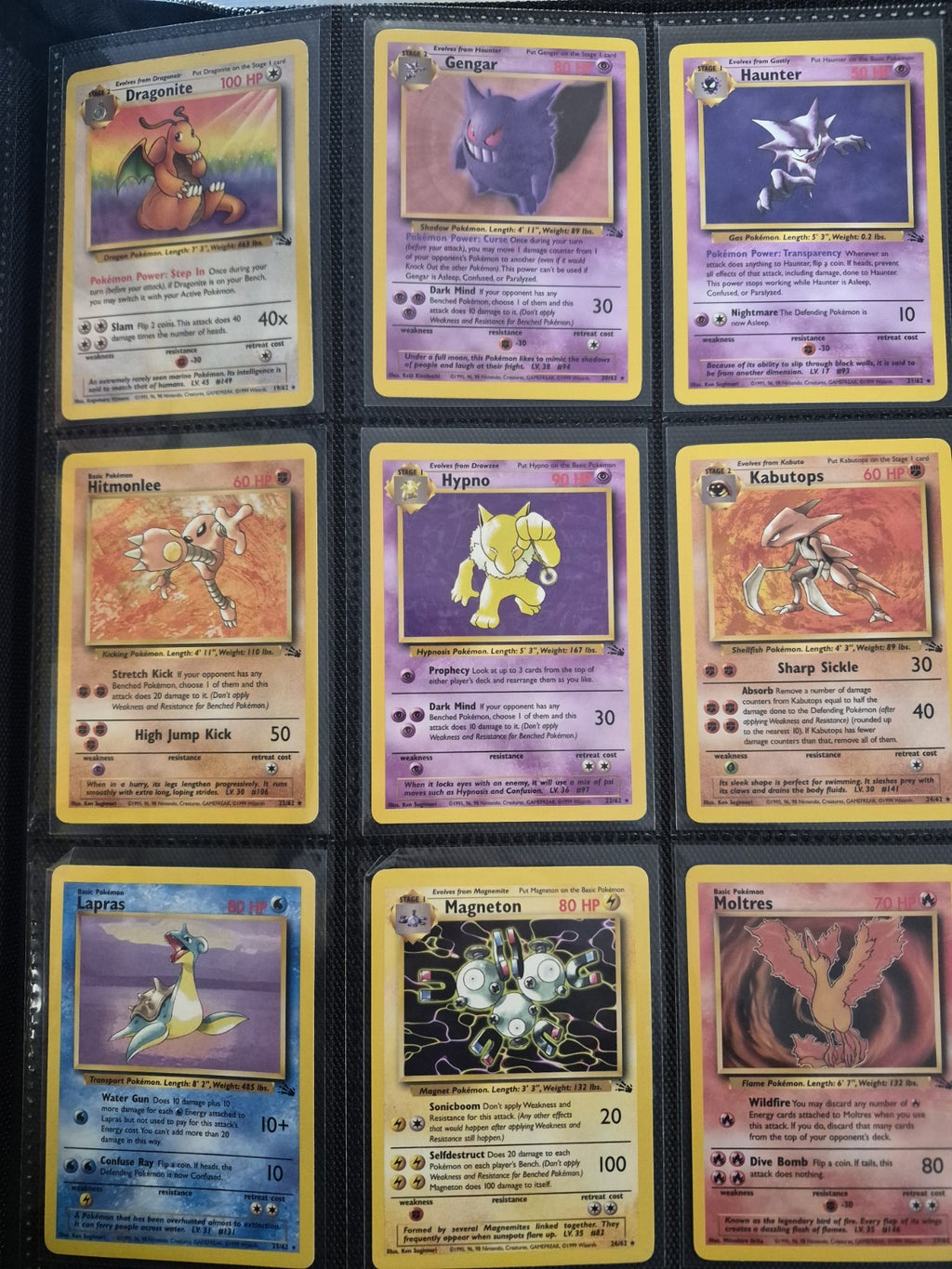 WOTC Pokémon Complete Sets, Base, Jungle, Fossil, Team Rocket HP-LP
