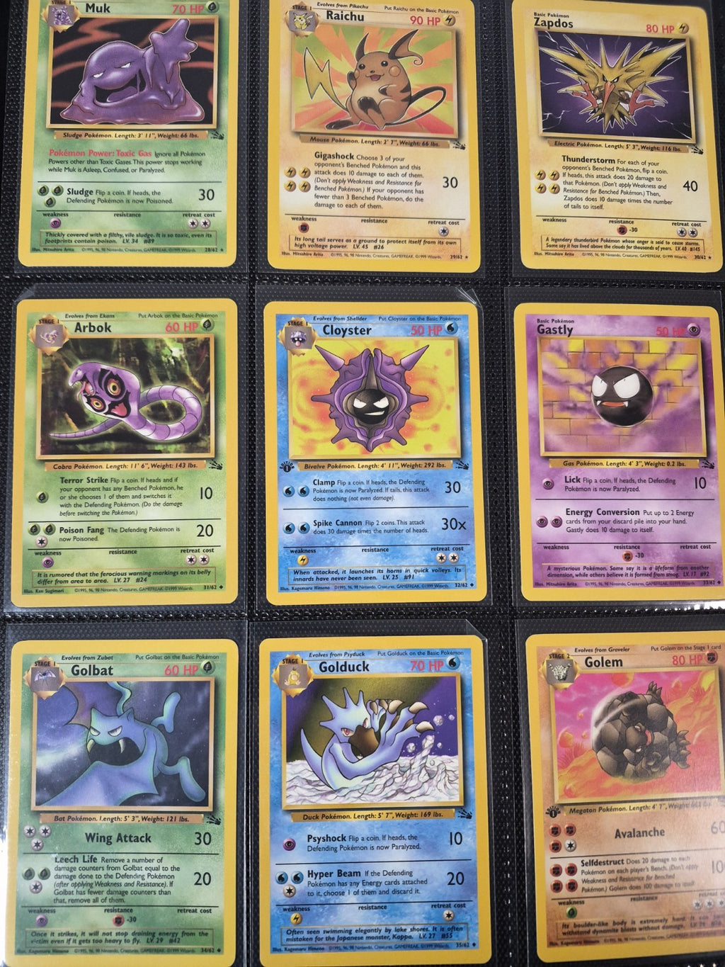 WOTC Pokémon Complete Sets, Base, Jungle, Fossil, Team Rocket HP-LP