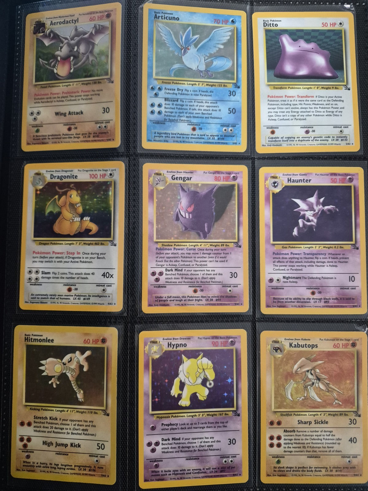 WOTC Pokémon Complete Sets, Base, Jungle, Fossil, Team Rocket HP-LP