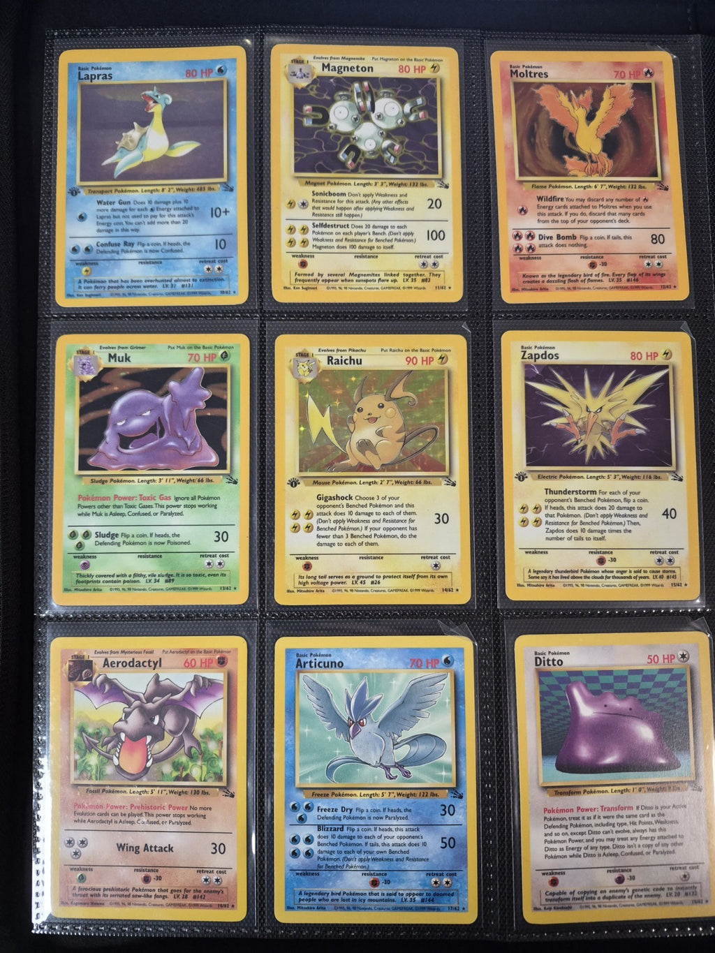 WOTC Pokémon Complete Sets, Base, Jungle, Fossil, Team Rocket HP-LP
