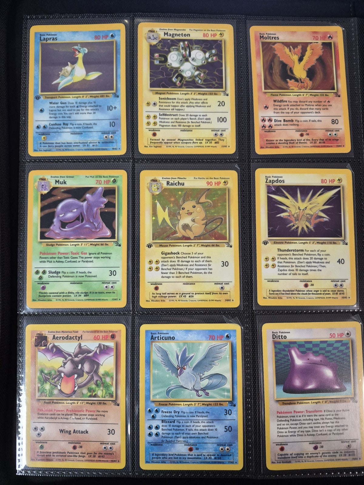 WOTC Pokémon Complete Sets, Base, Jungle, Fossil, Team Rocket HP-LP