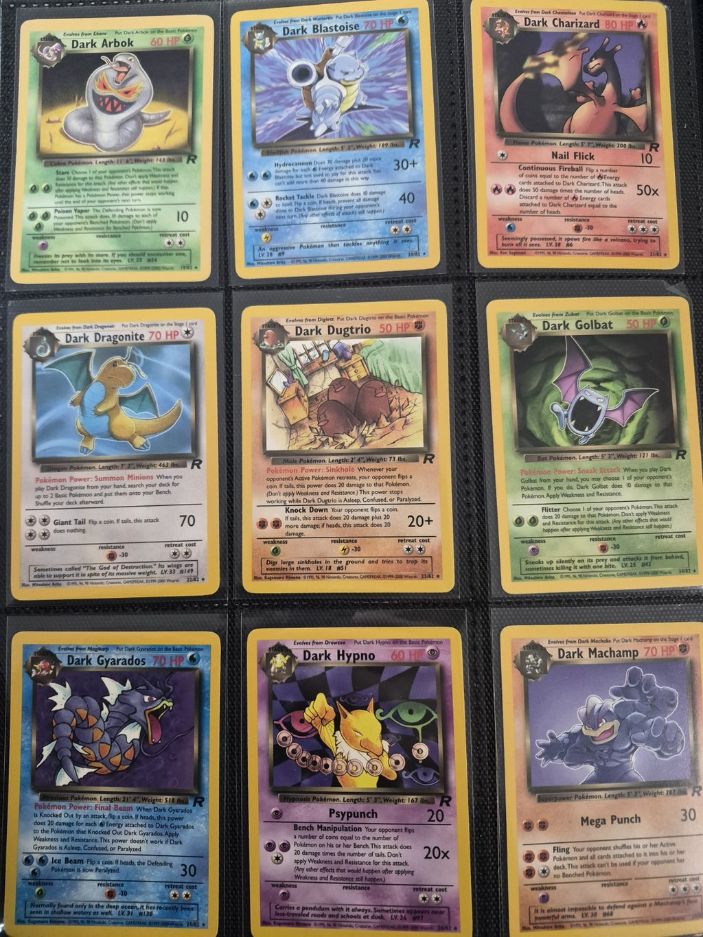 WOTC Pokémon Complete Sets, Base, Jungle, Fossil, Team Rocket HP-LP