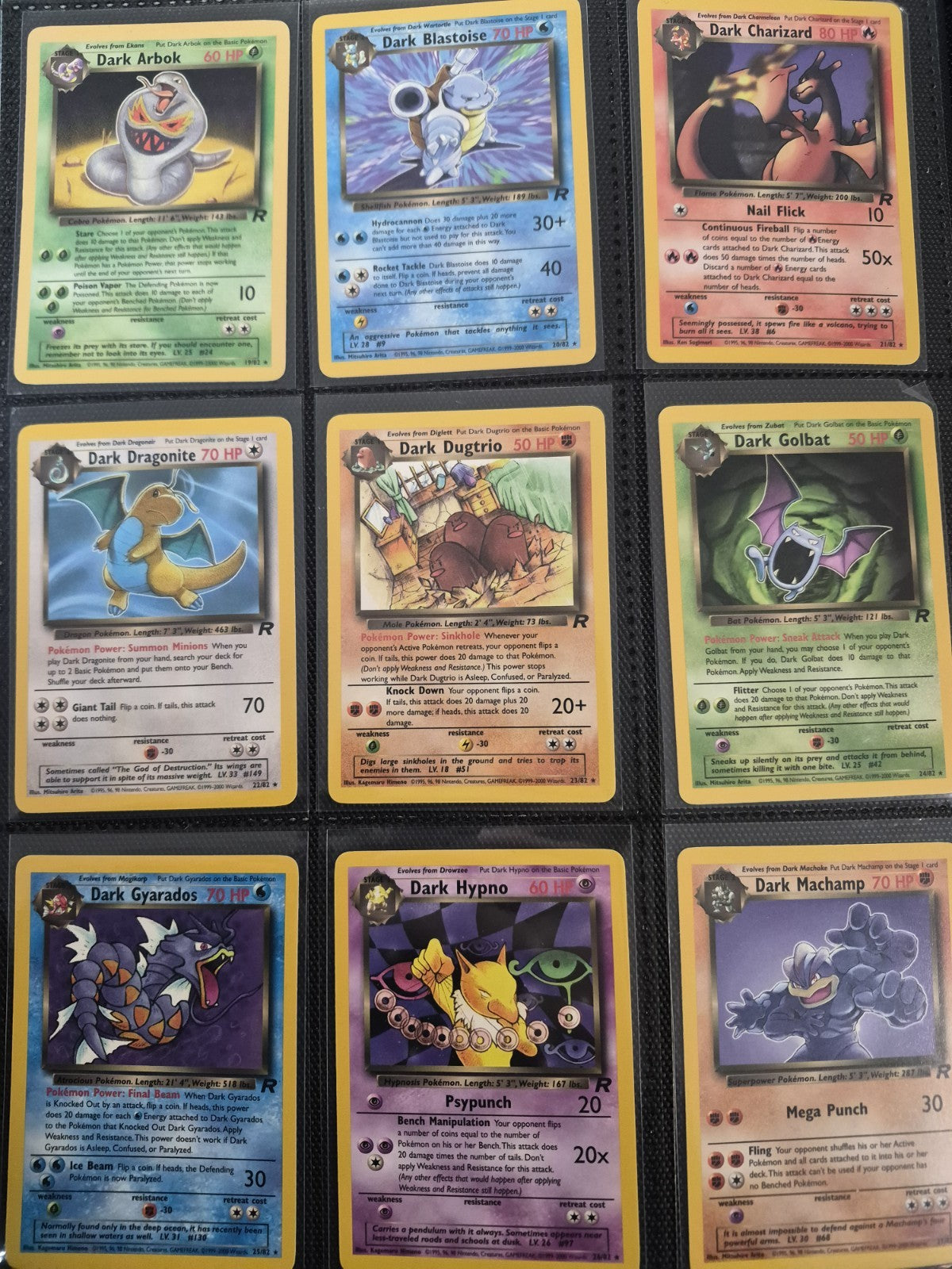 WOTC Pokémon Complete Sets, Base, Jungle, Fossil, Team Rocket HP-LP