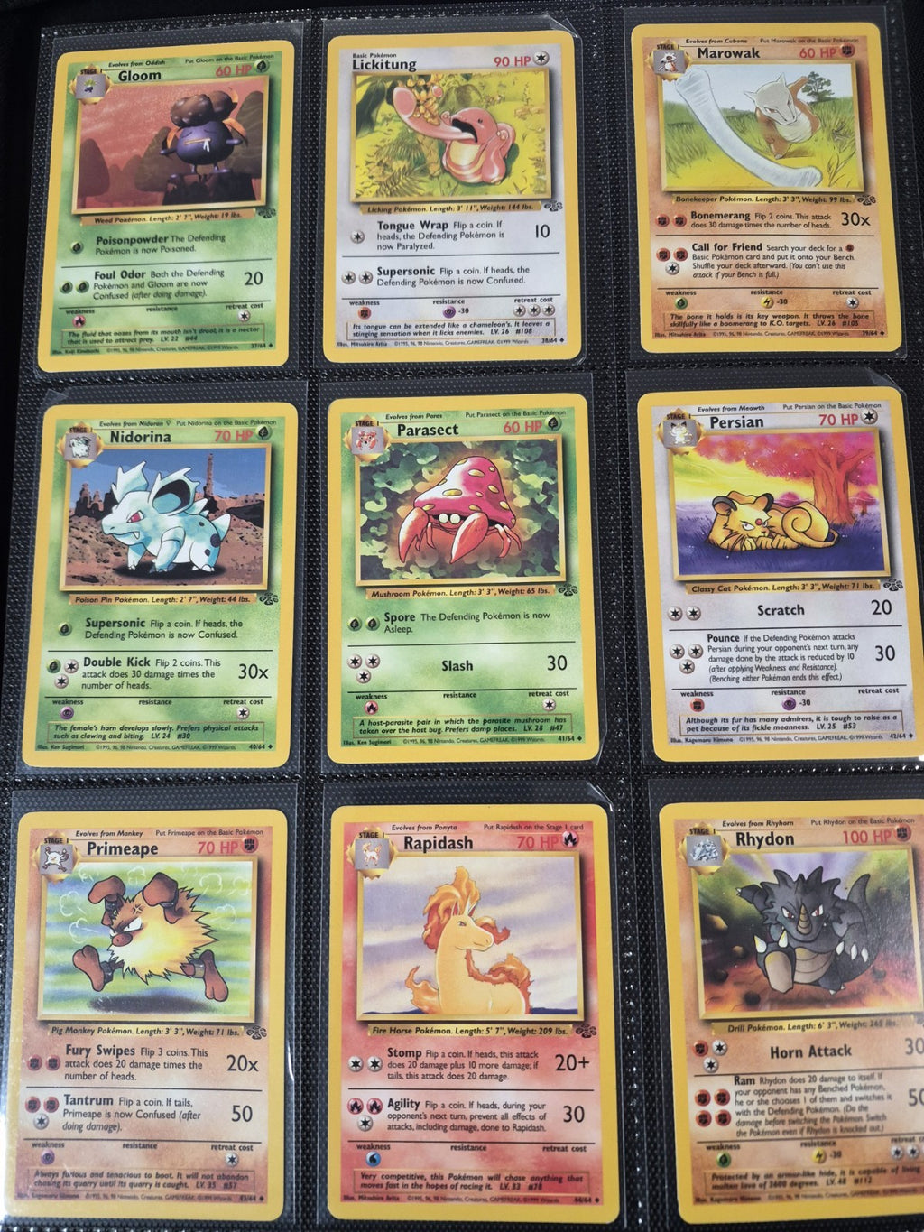 WOTC Pokémon Complete Sets, Base, Jungle, Fossil, Team Rocket HP-LP