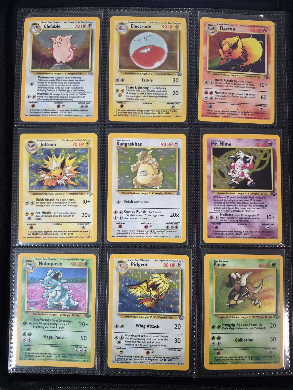 WOTC Pokémon Complete Sets, Base, Jungle, Fossil, Team Rocket HP-LP