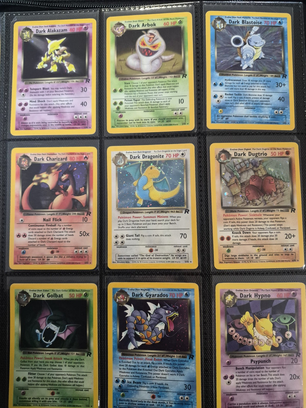 WOTC Pokémon Complete Sets, Base, Jungle, Fossil, Team Rocket HP-LP